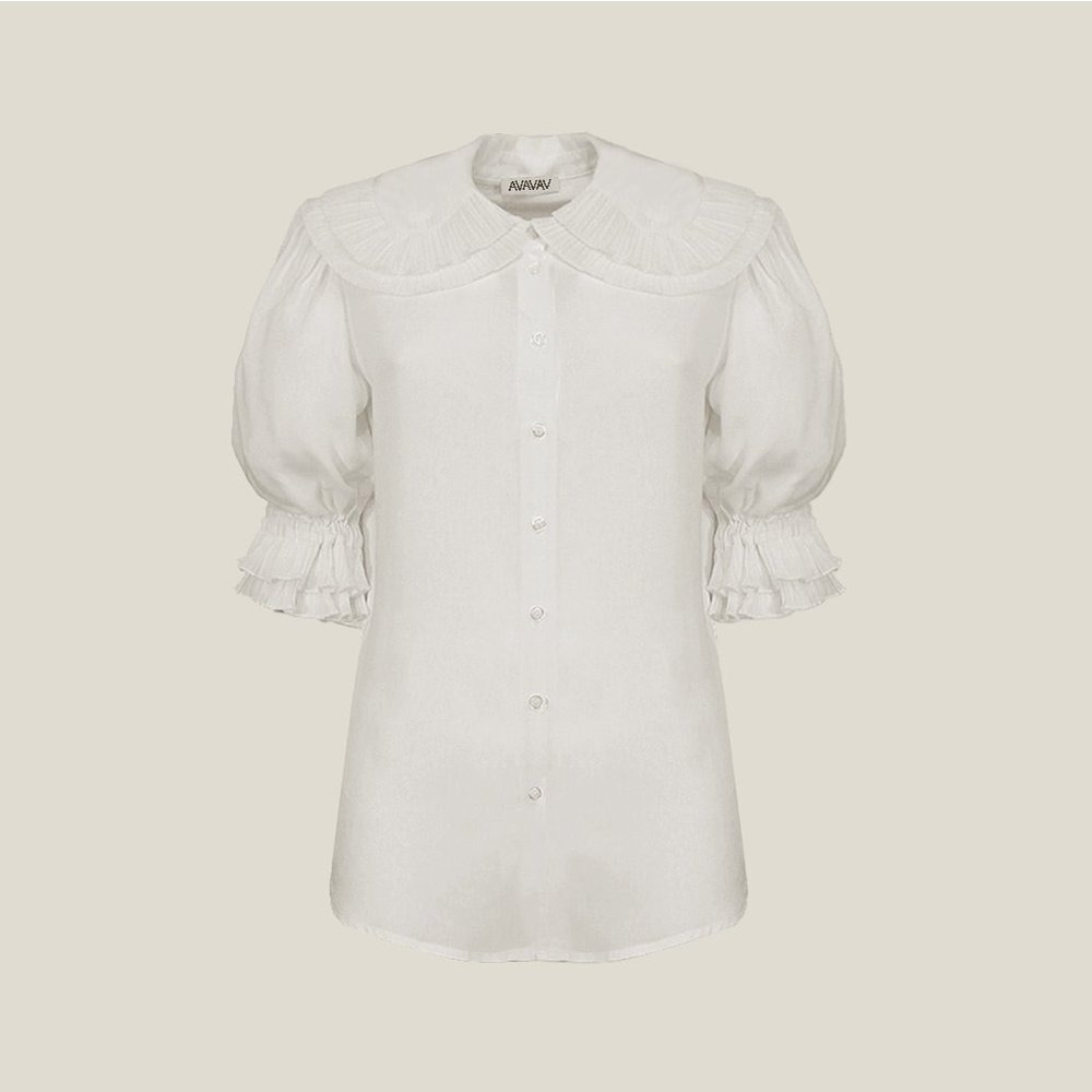White Puff Sleeve Blouse